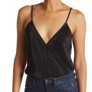 WAYF Surplice Ribbed Cami Bodysuit